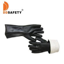 New Design Black PVC Dipped Cheap Cotton Lining Waterproof Gloves